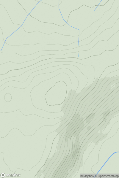 Thumbnail image for Foel Ddu [Barmouth to Betws-y-Coed and Bala] [SH819475] showing contour plot for surrounding peak